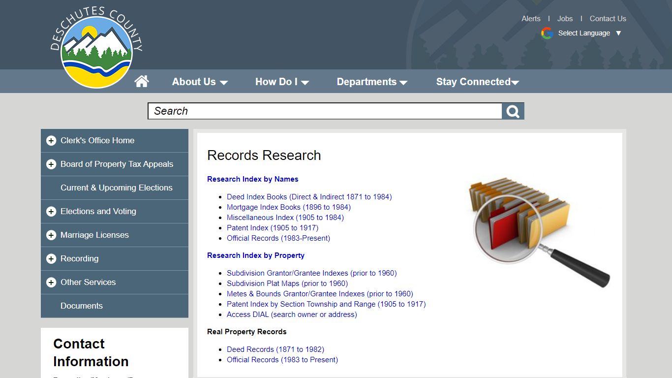 Records Research | Deschutes County Oregon